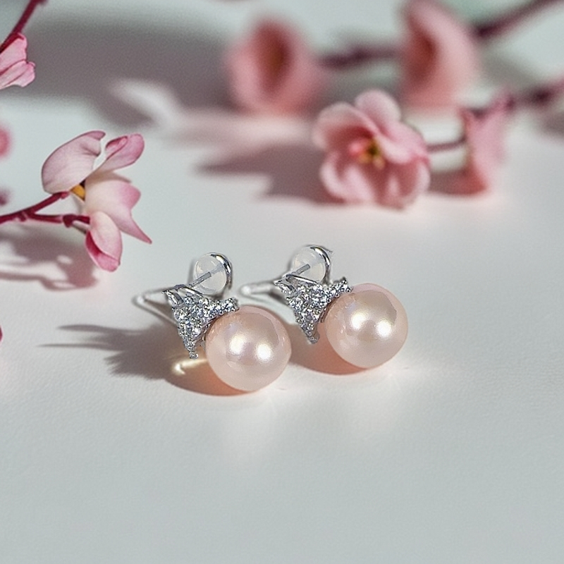 925银耳饰 【冰雪女王】14mm  浪漫邂逅龙珠深海母贝珠耳饰