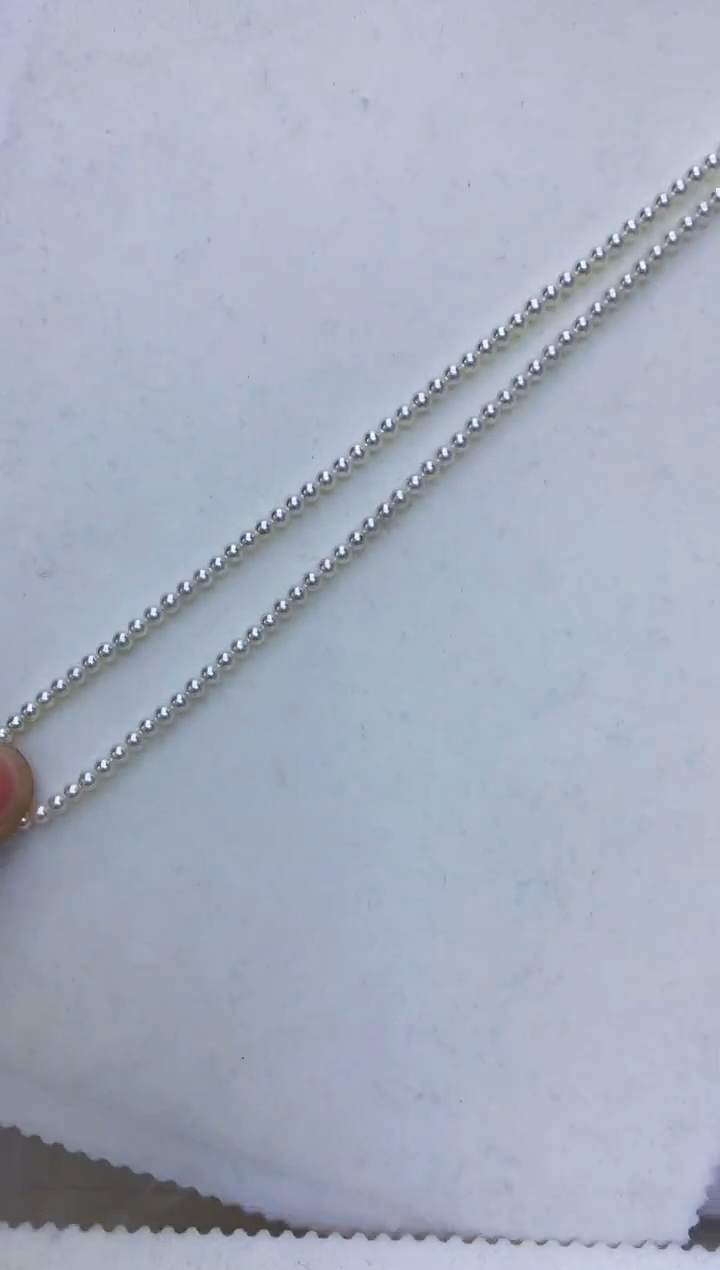 【闪购商品】海水珍珠饰品18K金镶嵌3-3.5roseP满珠链带大证