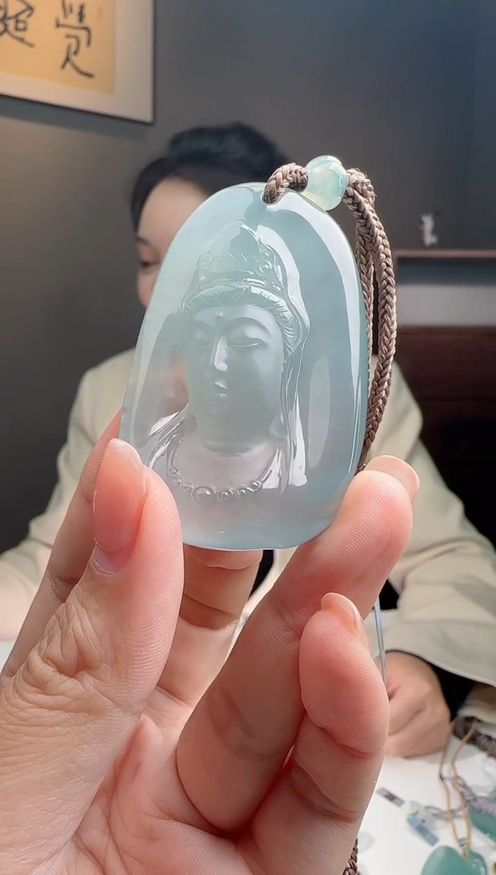 未镶嵌挂件翡翠郭振刚老师大法相