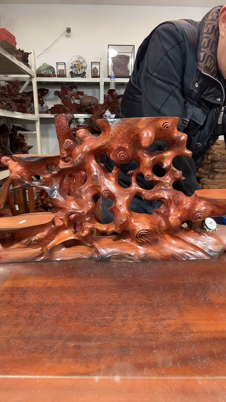 木廖*平红木随形创意底座yyds