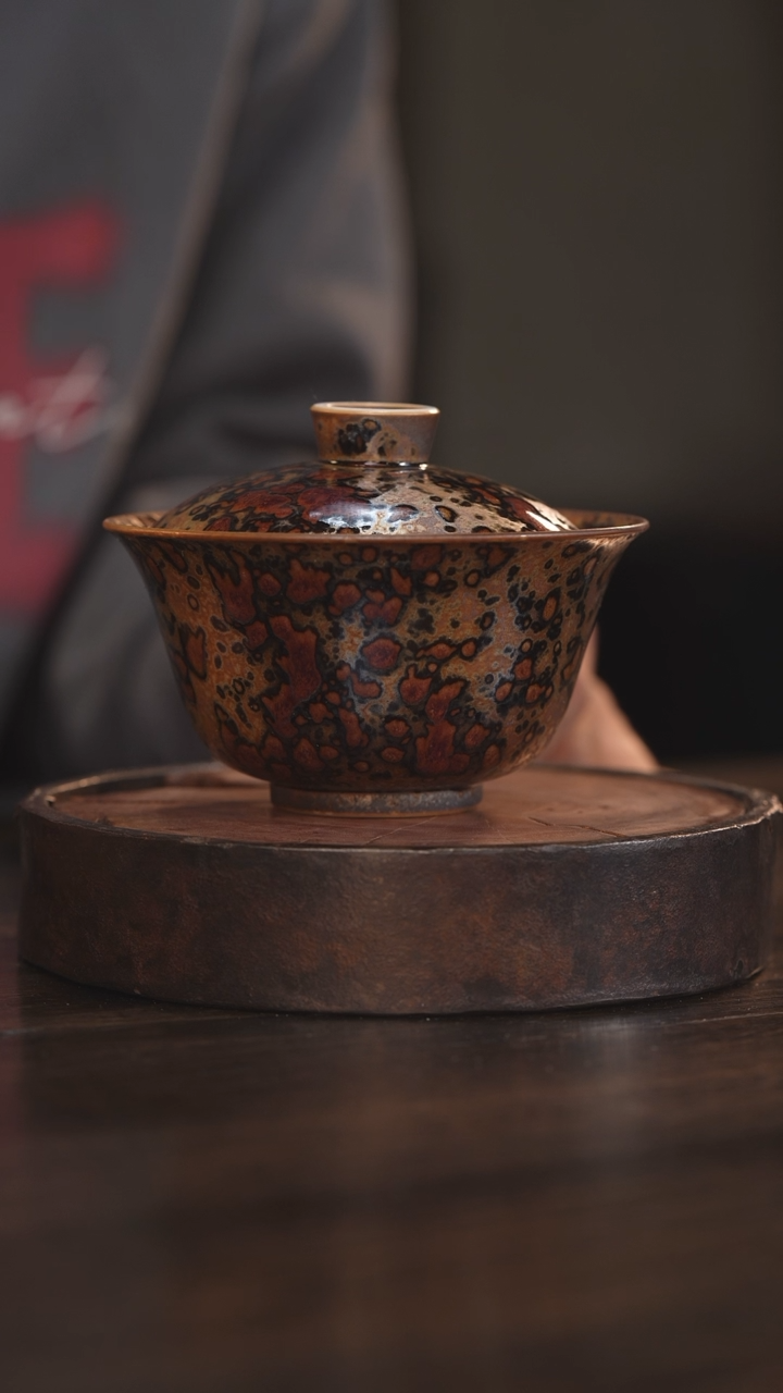 【闪购商品】杯81柴房陶瓷丨斑鹿系列大盖碗