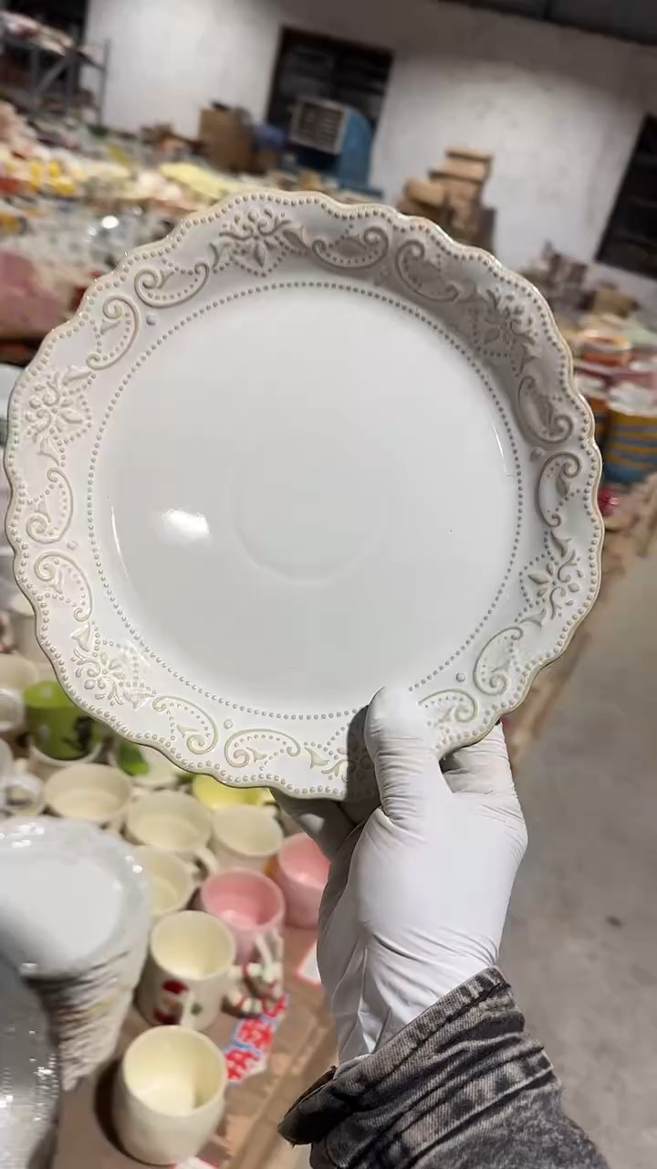 陶瓷花溪大盘微瑕 凑满20元包邮