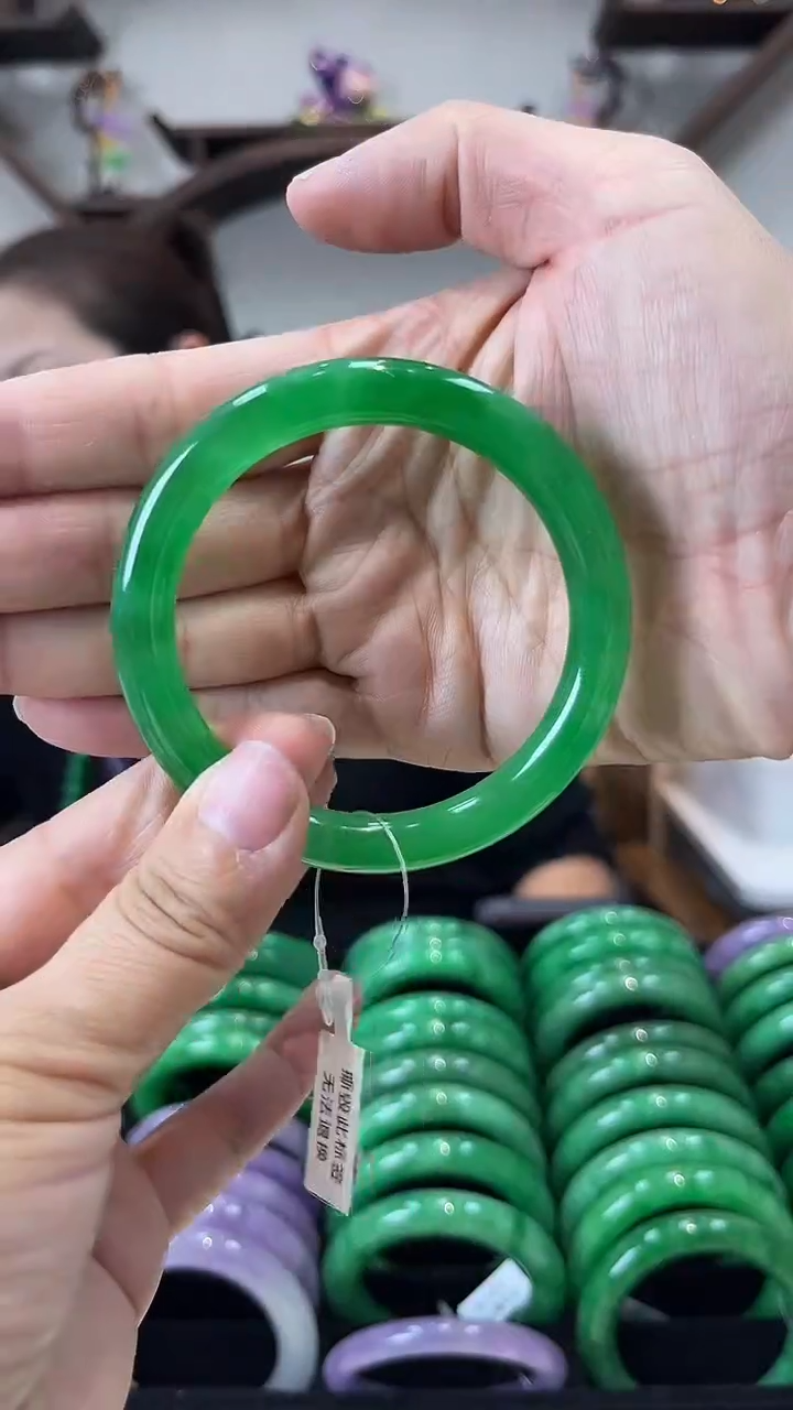 【闪购商品】砖雕闪73 圈口56.7 独货手镯