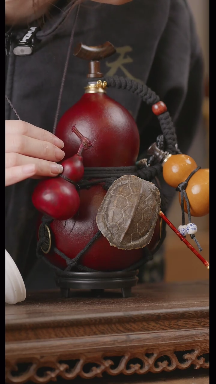 【闪购商品】211号精品天然大漆工艺防渗内胆酒葫芦~