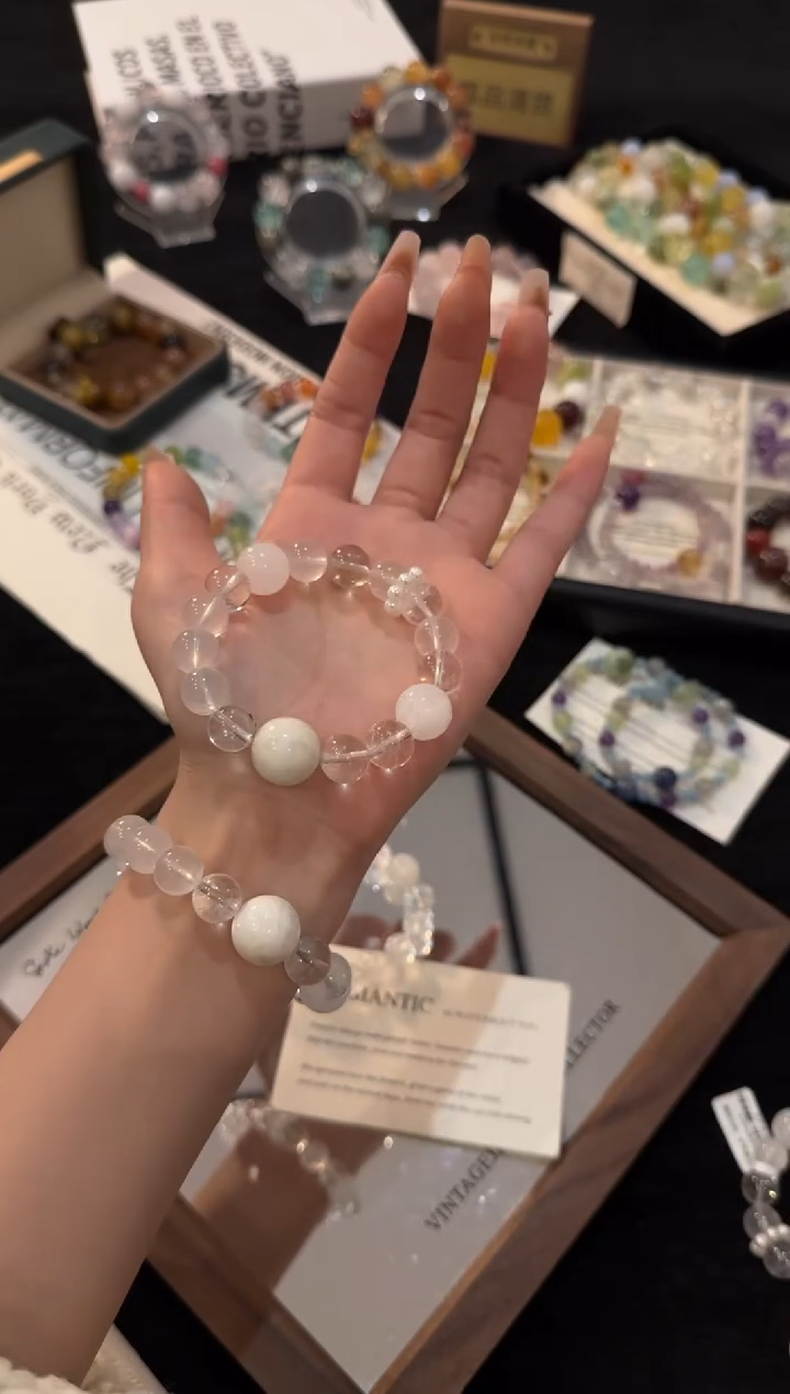 未镶嵌手链水晶奶白晶x3156