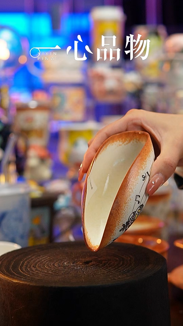 杯子瓷113-43景德镇手工手绘杯子摆件