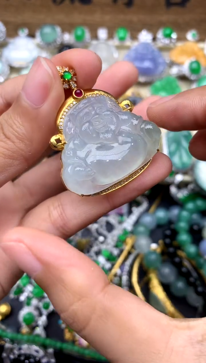 【闪购商品】翡翠颈饰18K金镶嵌337-中国好珍宝