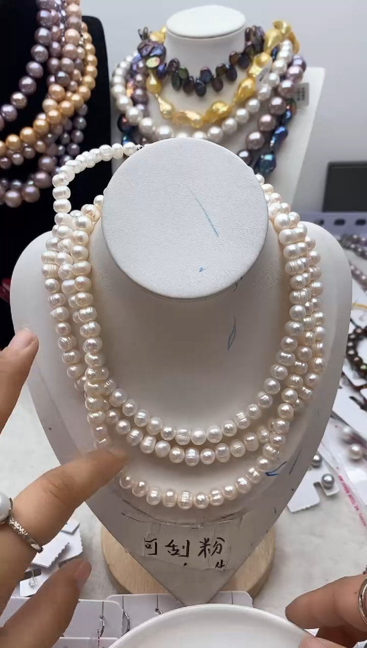 【闪购商品】淡水珍珠颈饰钛钢23