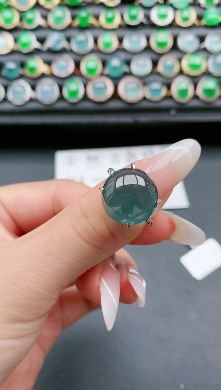【闪购商品】翡翠戒指银S925镶嵌11111111
