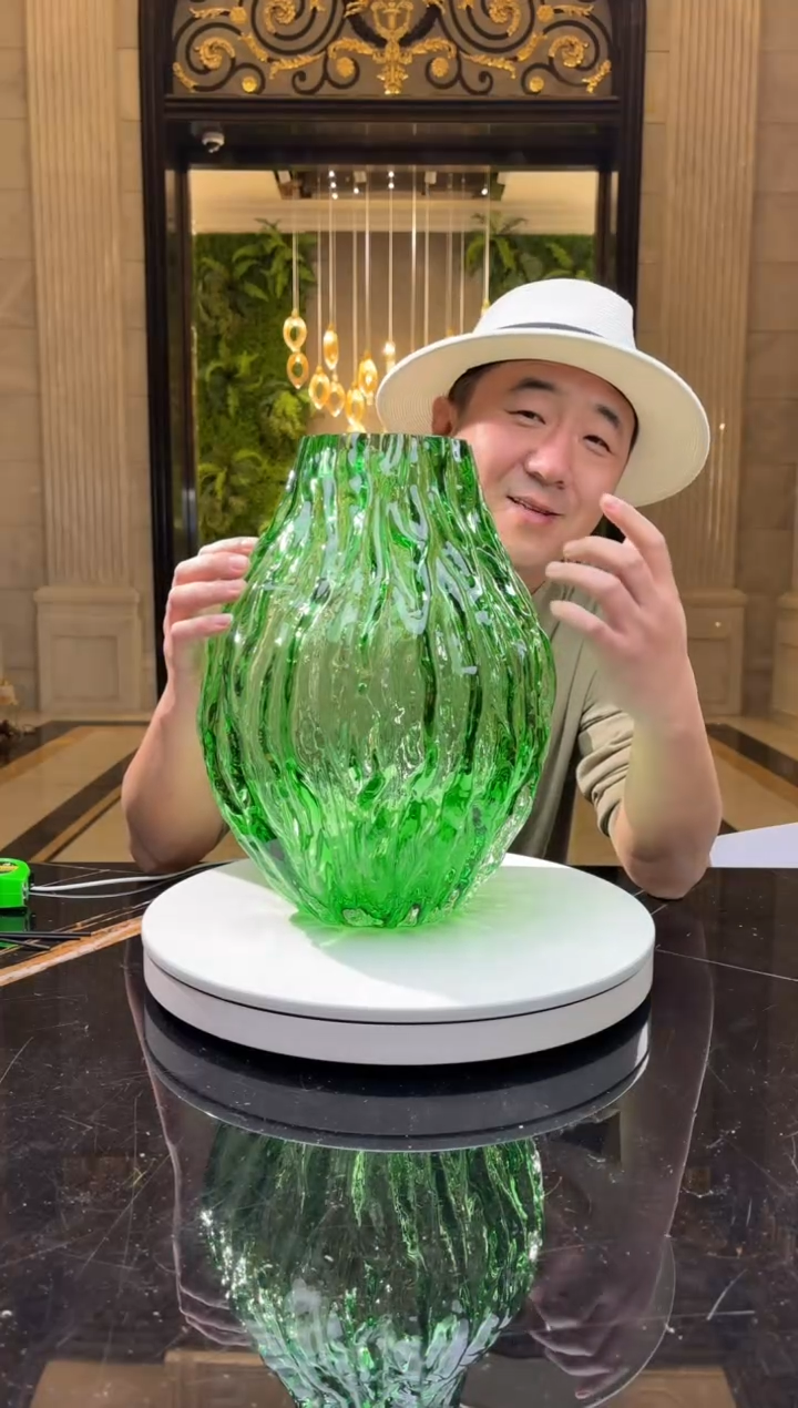 【闪购商品】茶宠AJ06443翠绿森林花器高款