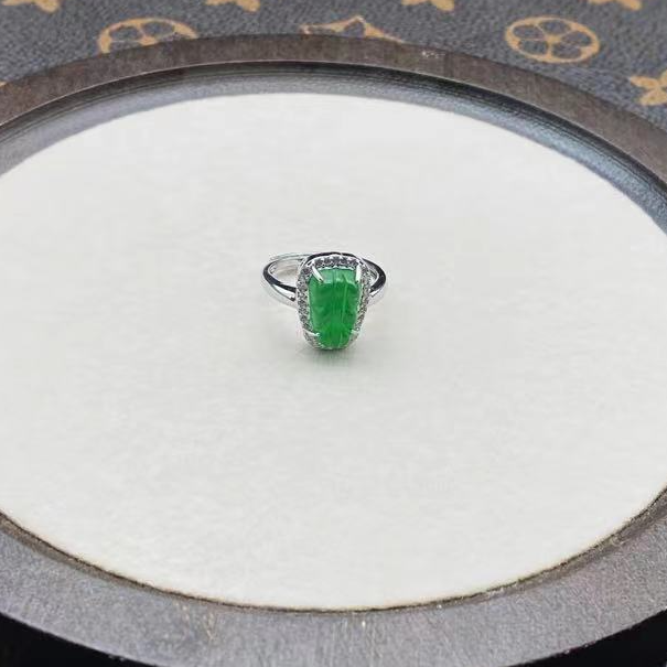 A27 冰绿叶子戒子 活口 (多样性发一件)