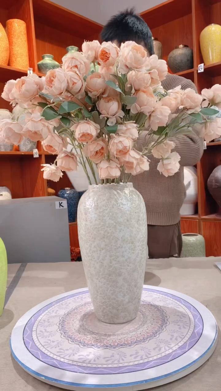 【闪购商品】瓶茶白 大号 陶瓷花瓶 无花