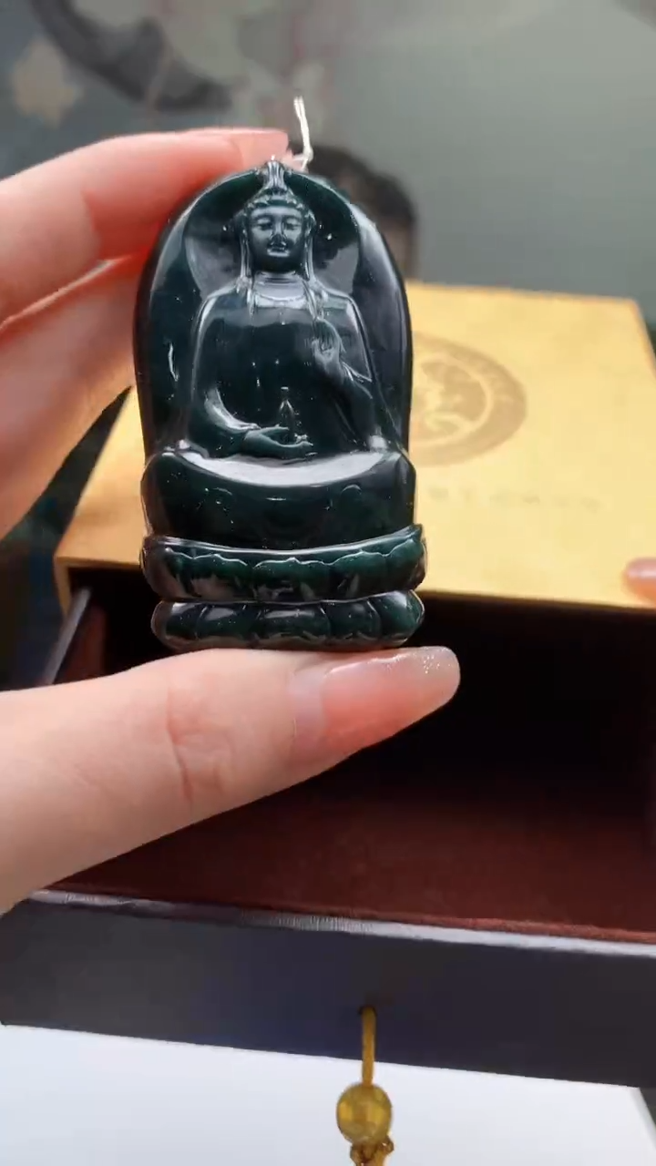【闪购商品】定制翡翠未镶嵌1044ry-毛货挂件34