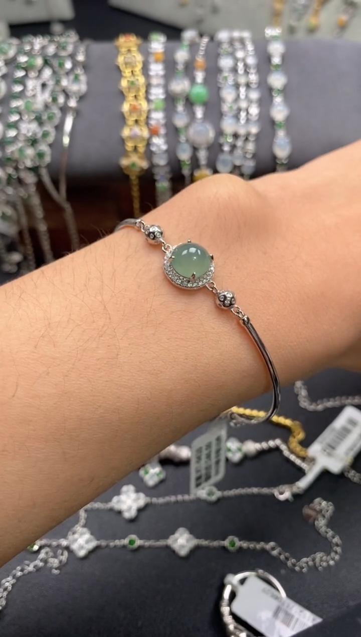 【闪购商品】翡翠戒指银S925镶嵌111111--1