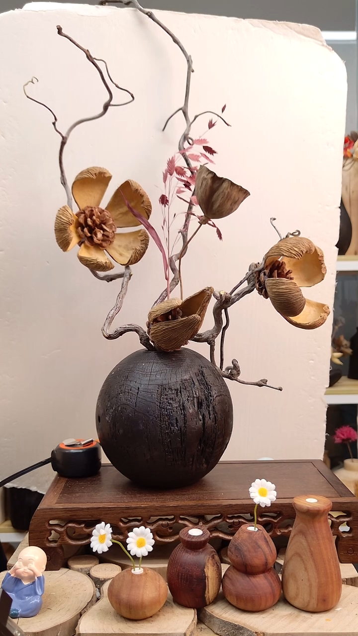 木?*魚实木花瓶直播间实物