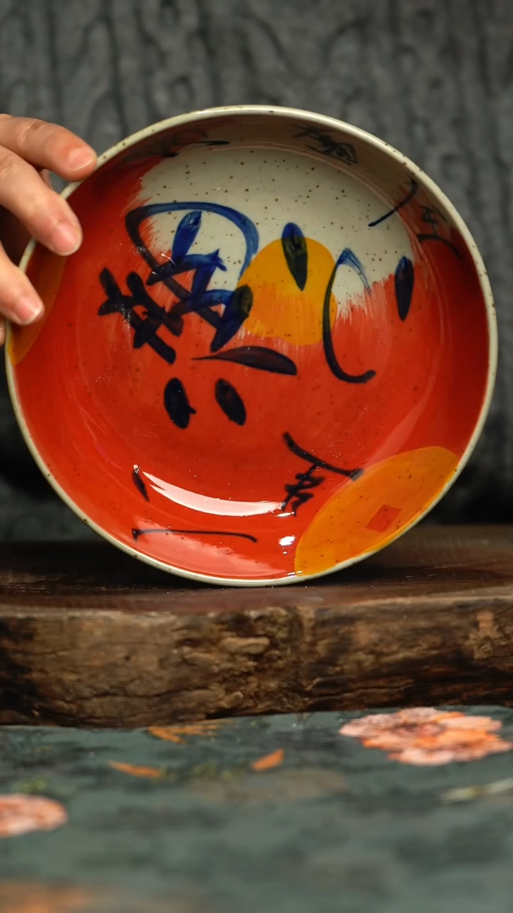 【闪购商品】杯釉下彩手工手绘同款陶器