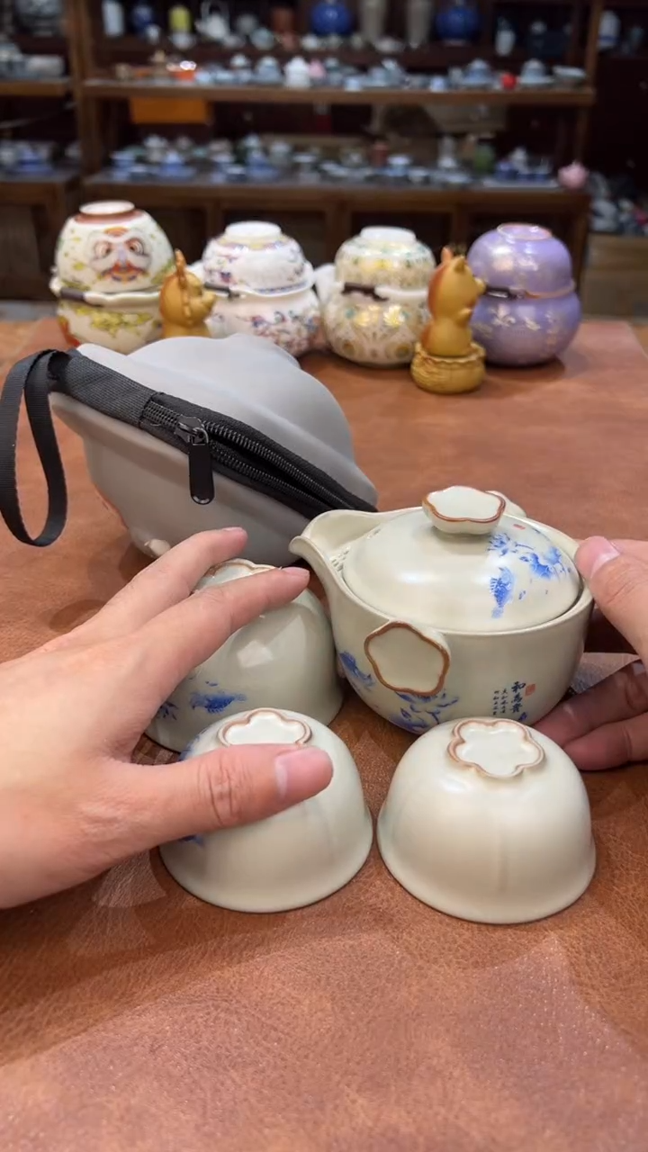 真的很便宜会开片的旅行茶具