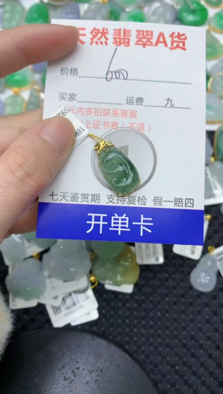 【闪购商品】翡翠颈饰18K金镶嵌11111111111