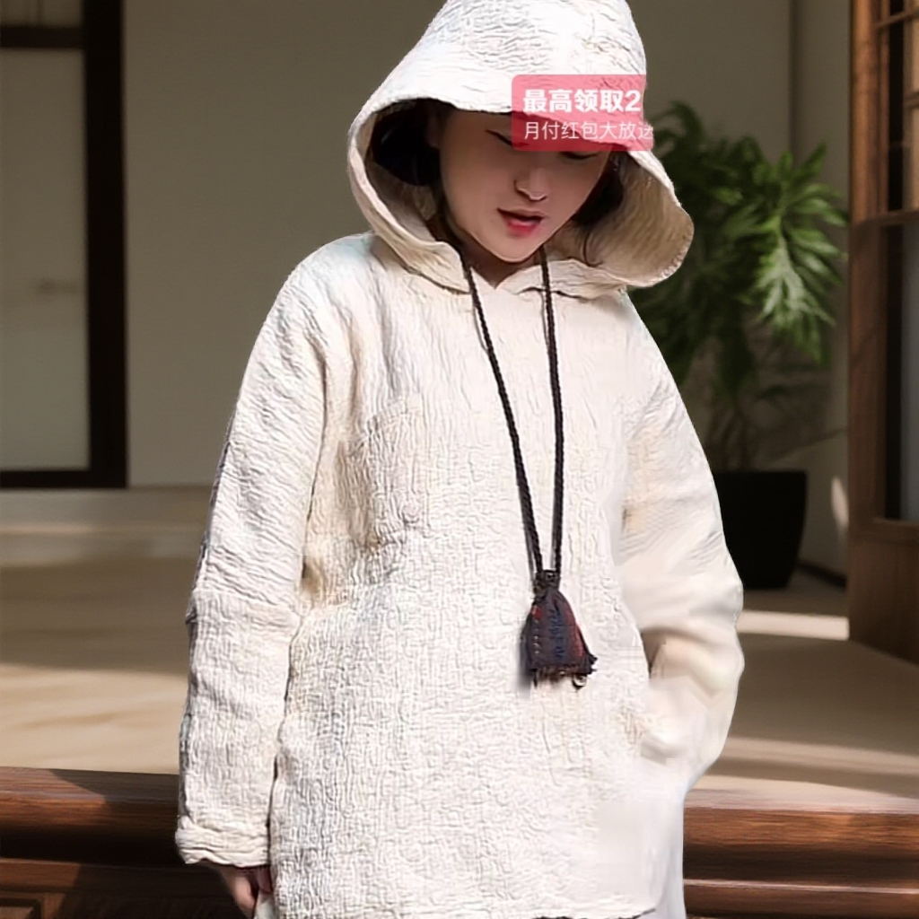 【赢麻原创】新款秋冬款 棉麻帽衫