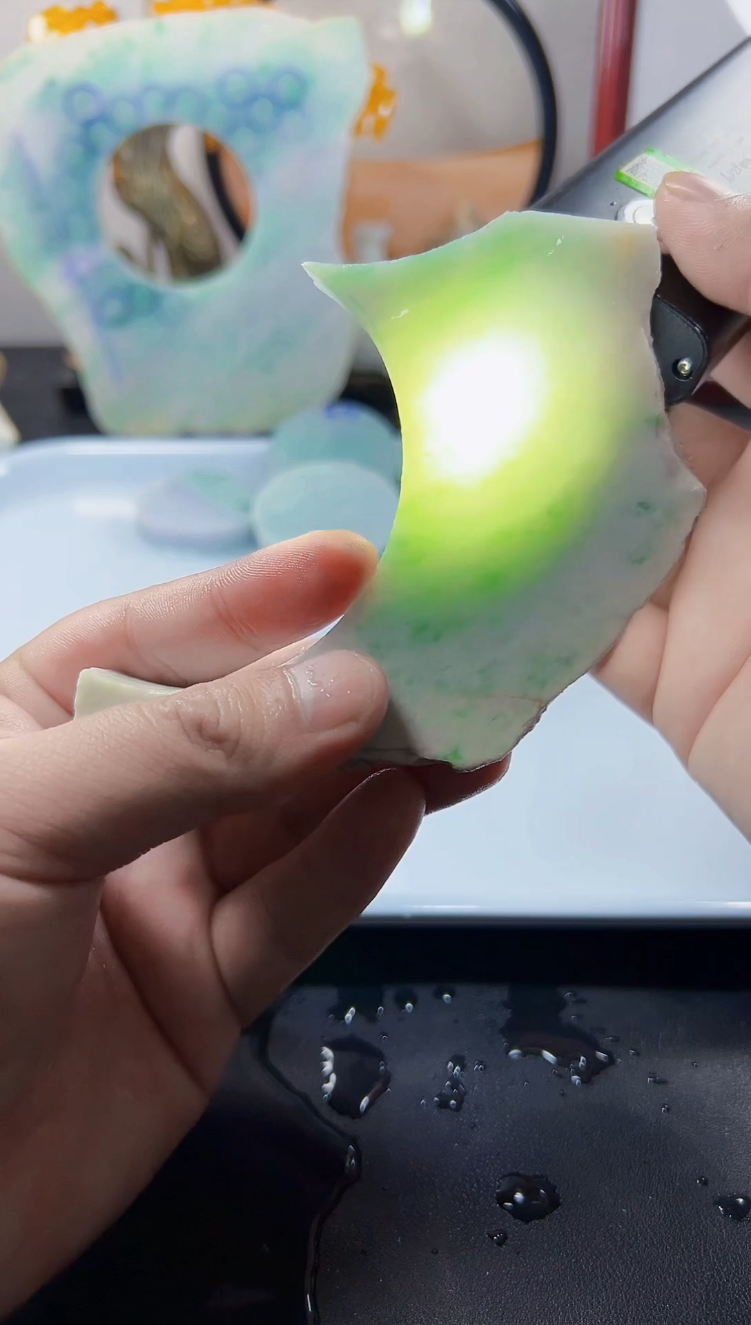 颈饰未镶嵌翡翠天然缅甸A货翡翠