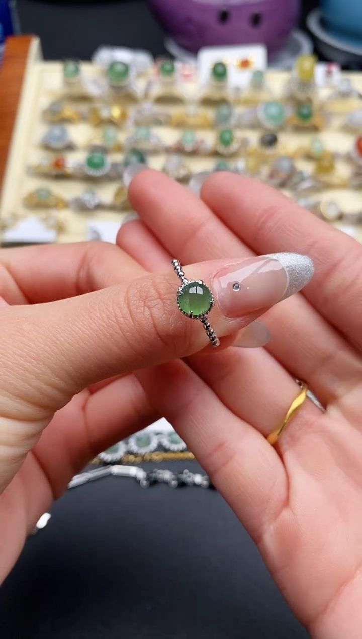 【闪购商品】翡翠戒指银S925镶嵌2222222222+9