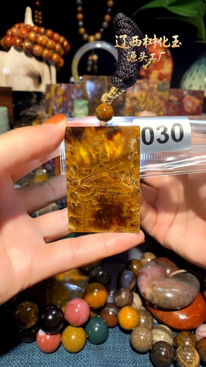 未镶嵌-硅化玉天然北票硅化玉吊坠