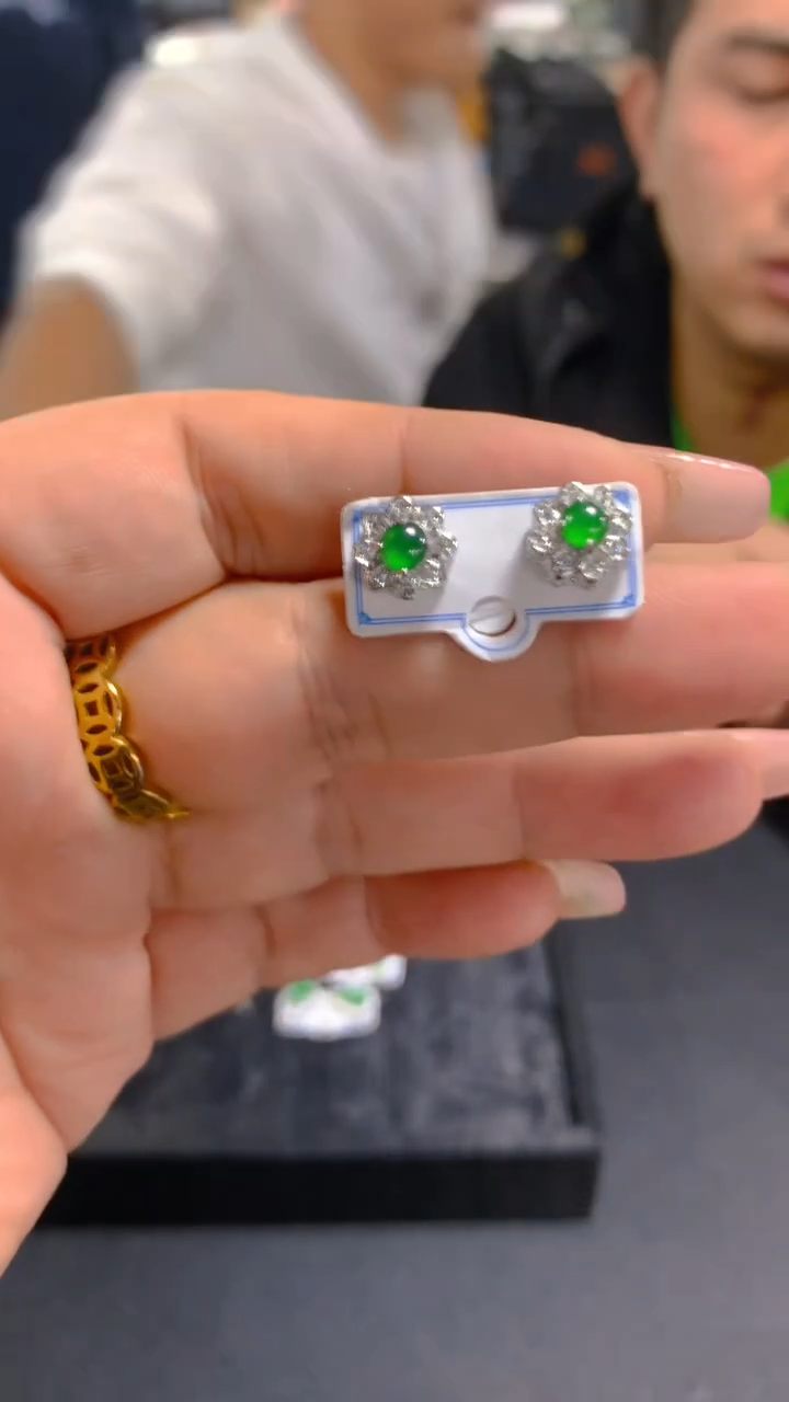 【闪购商品】翡翠耳饰未镶嵌0330356948多样性发其一