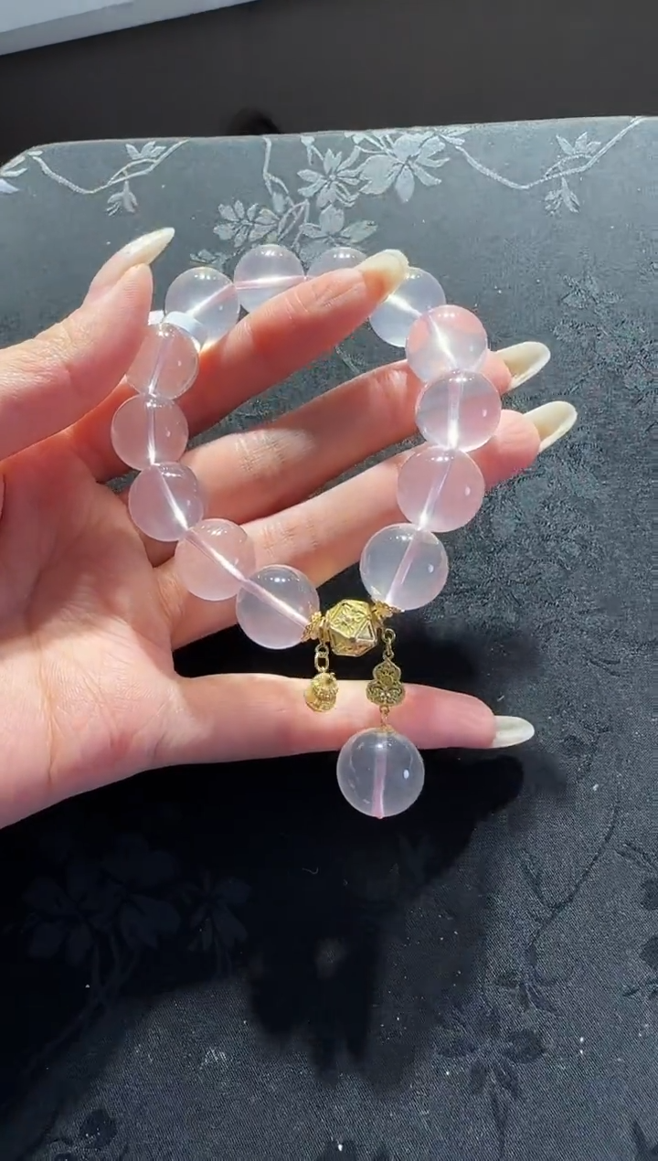 【闪购商品】水晶手串未镶嵌粉水晶手串设计款
