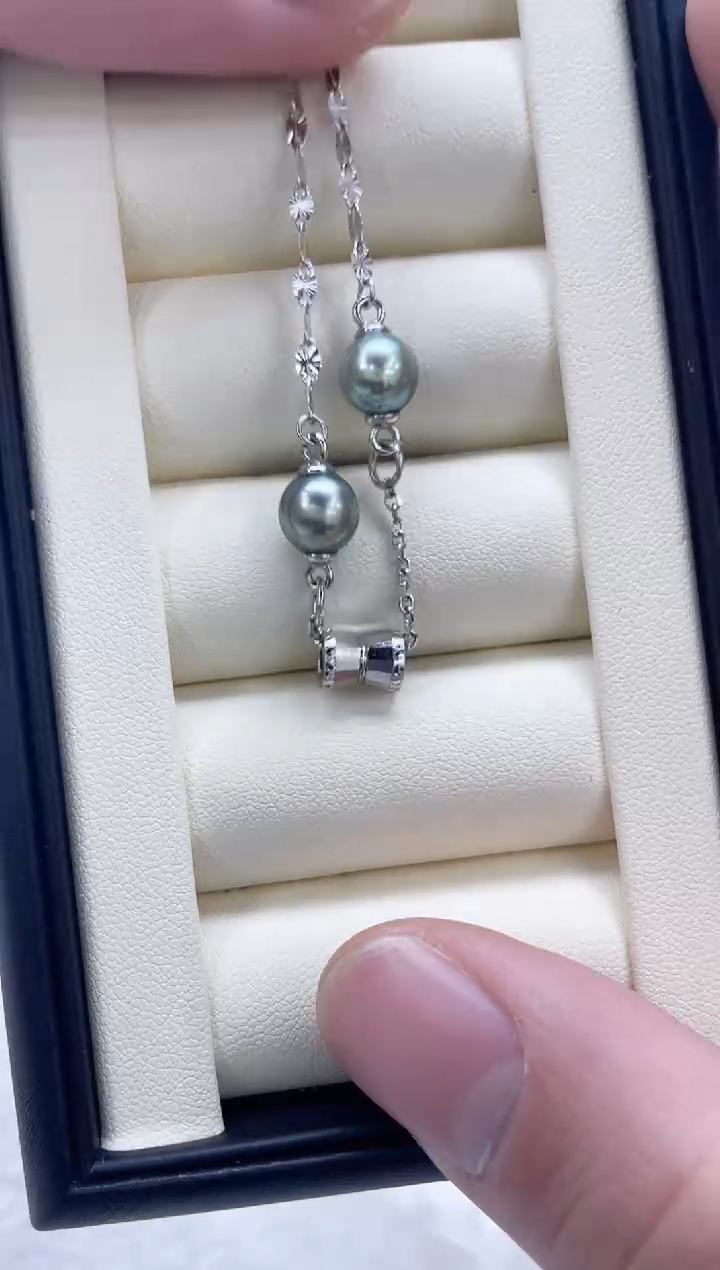 【闪购商品】海水珍珠手链银S925镶嵌海水珍珠手链