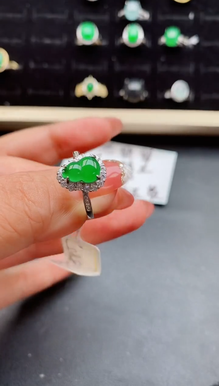 【闪购商品】翡翠戒指银S925镶嵌50850