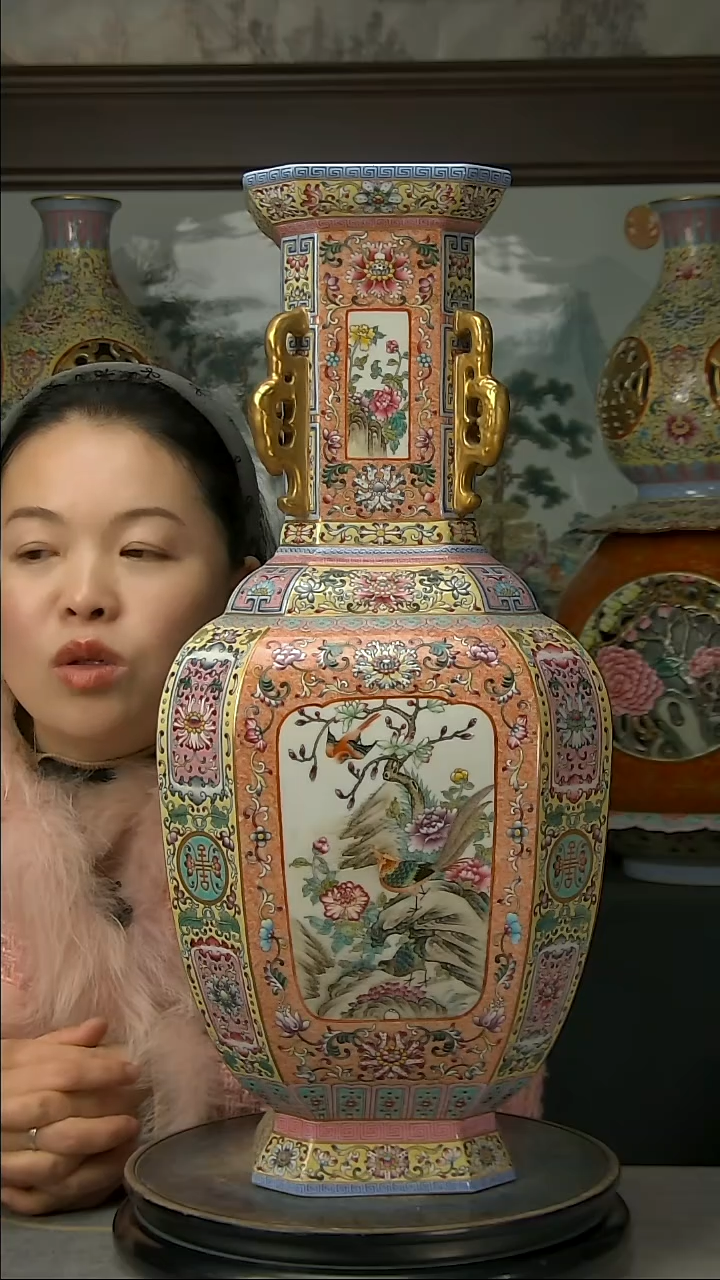 摆件陶蓝**行景德镇精品陶瓷1