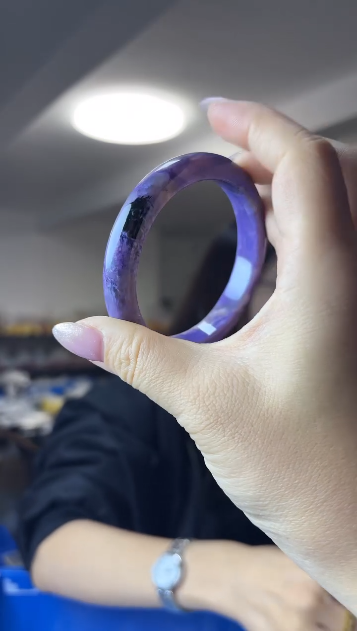 未镶嵌查罗石（紫龙晶）·圈口60*（多样性发一件）