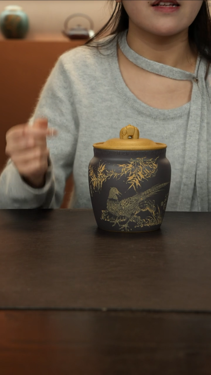 【闪购商品】紫砂茶叶罐直播福利蒋文琴黄金段醒茶罐