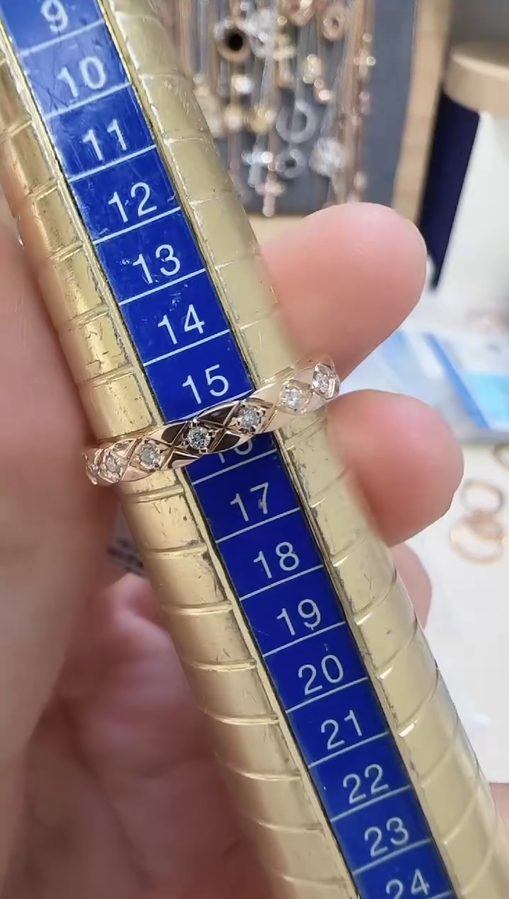 【闪购商品】天然钻石戒指/指环18K金镶嵌戒指19号