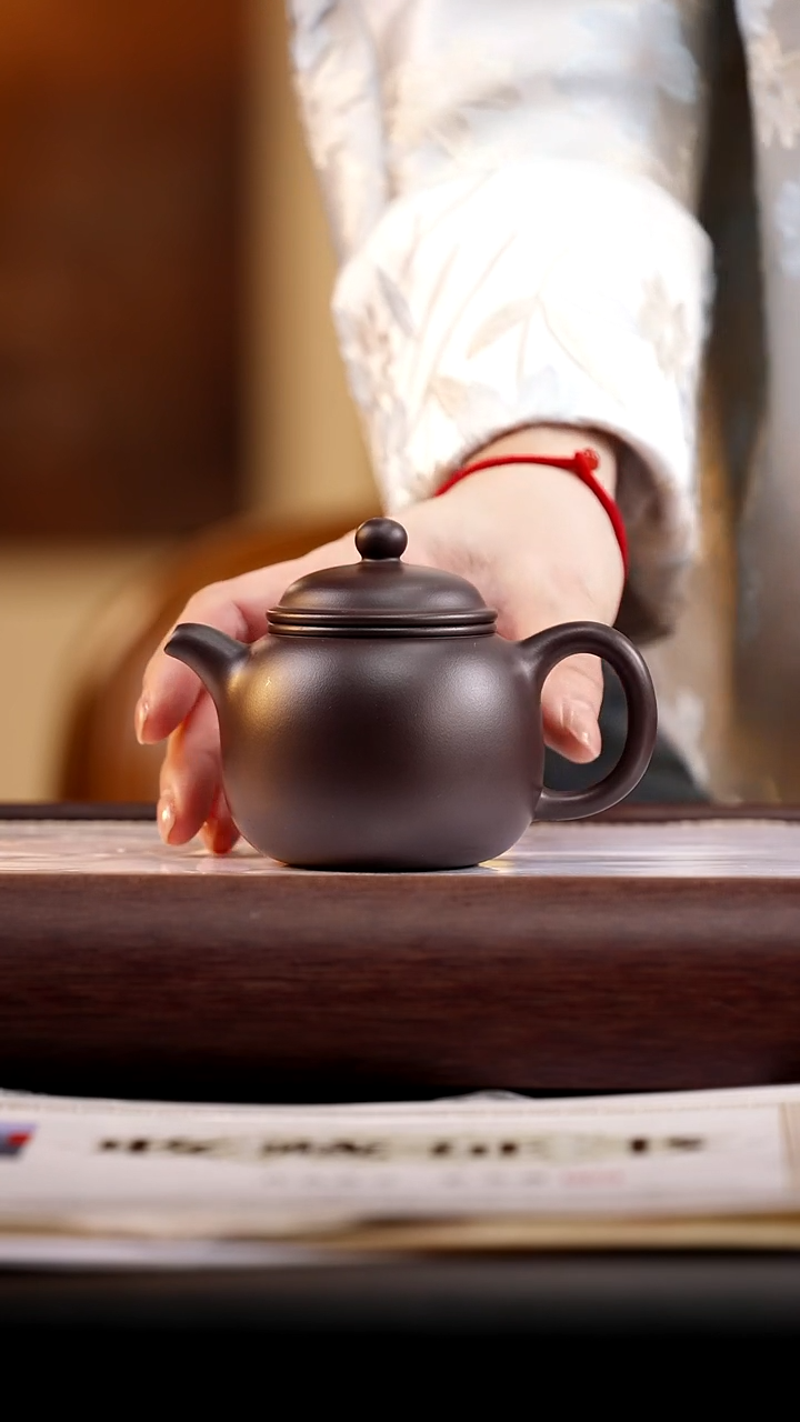 茶壶紫砂黑墩头小匏尊