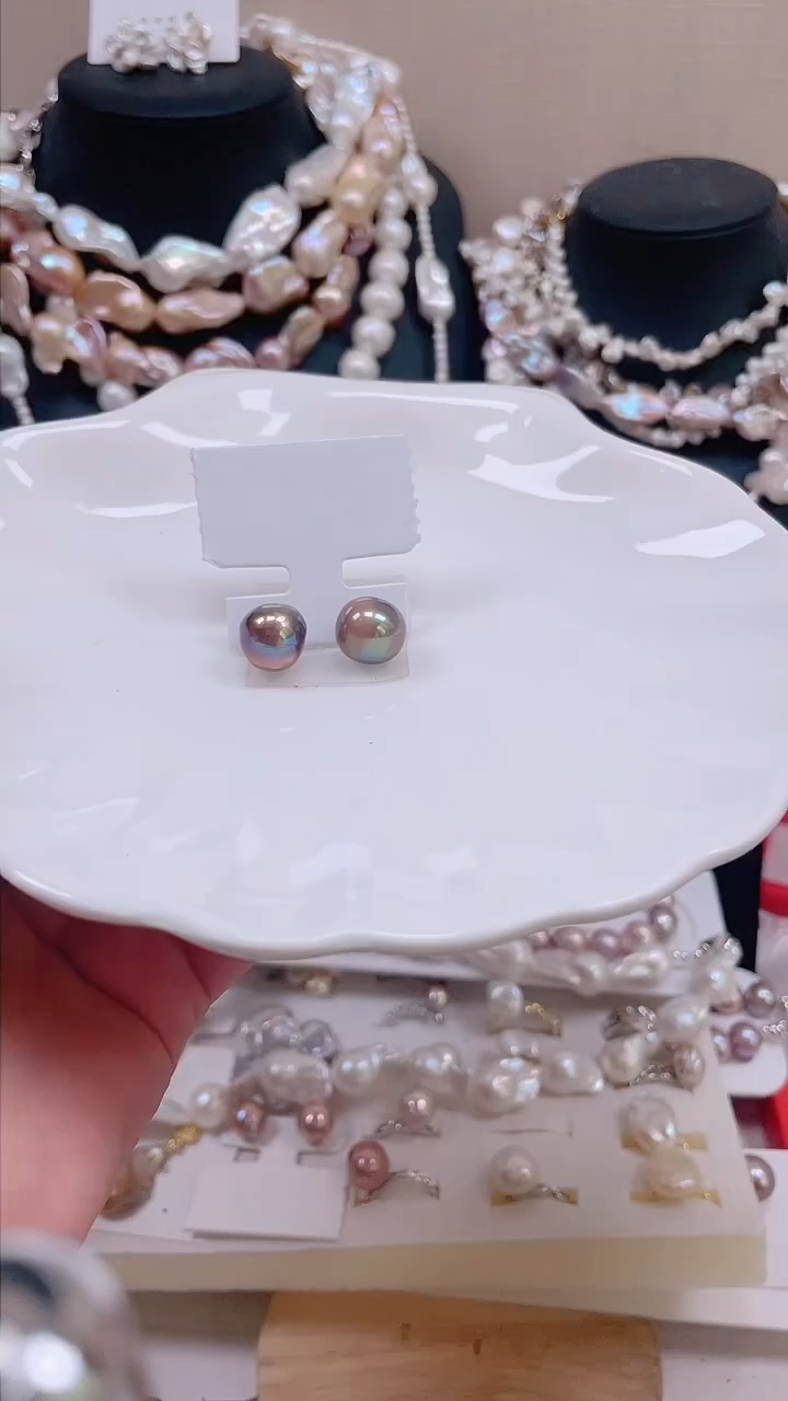 未镶嵌耳饰淡水珍珠【纯恬饰品】