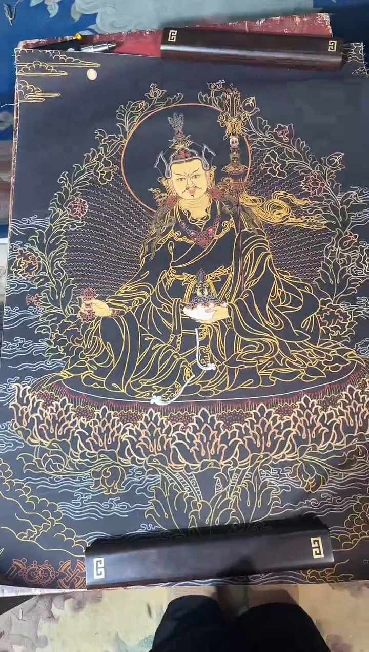 卷轴画龙妹的唐卡tk16