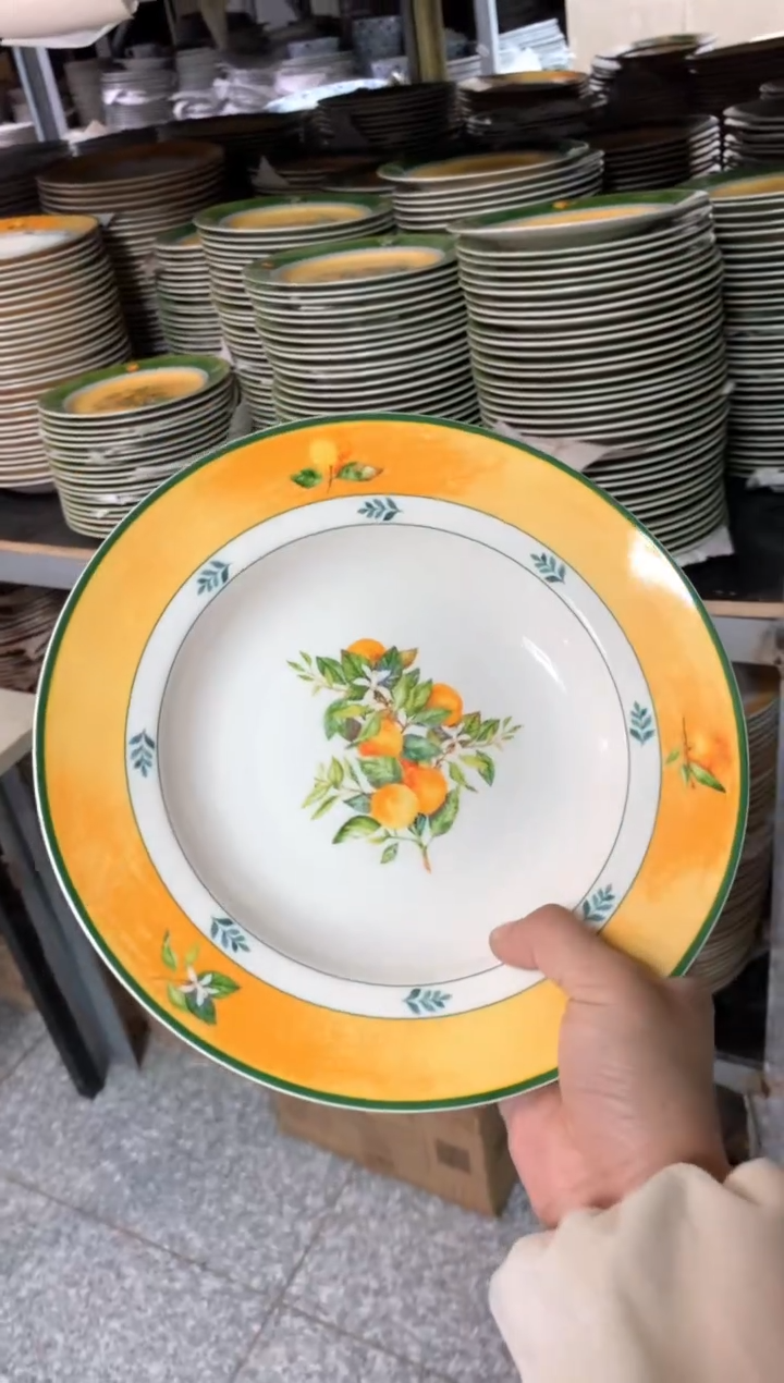 【闪购商品】瓷片CC172陶瓷没有完美无瑕陶瓷1个汤盘