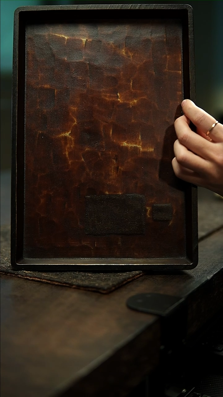 【闪购商品】赤具木胎大漆长方壶承