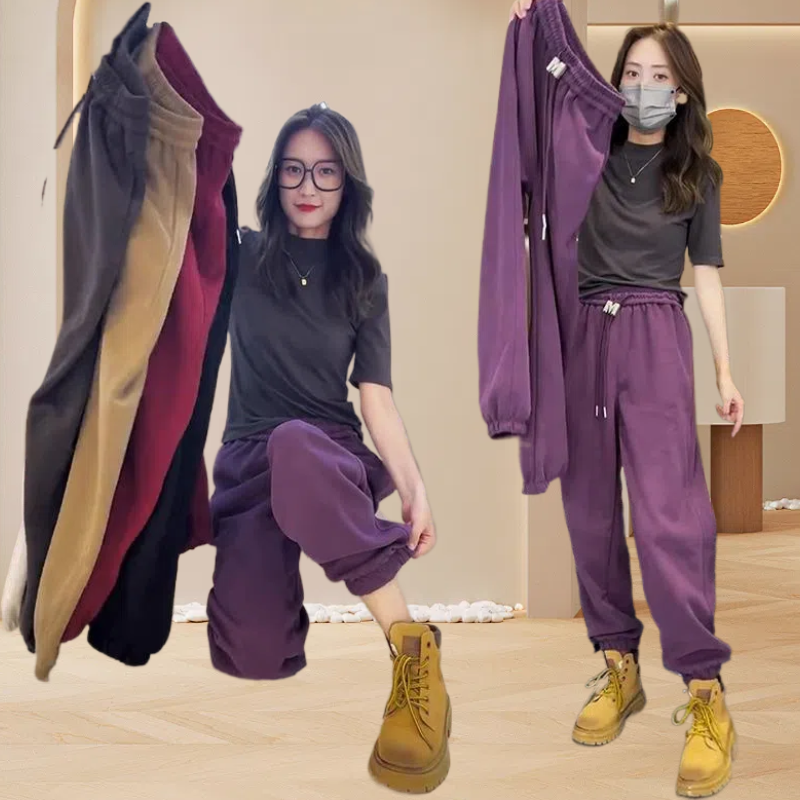 运动时尚休闲洋气网红韩版秋冬高腰女装长裤哈伦裤2025年秋季高腰