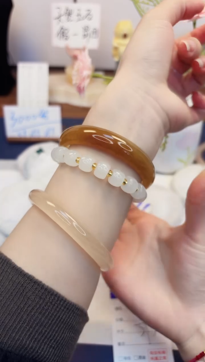 【闪购商品】石英质玉手镯未镶嵌144-财气镯-圈口59