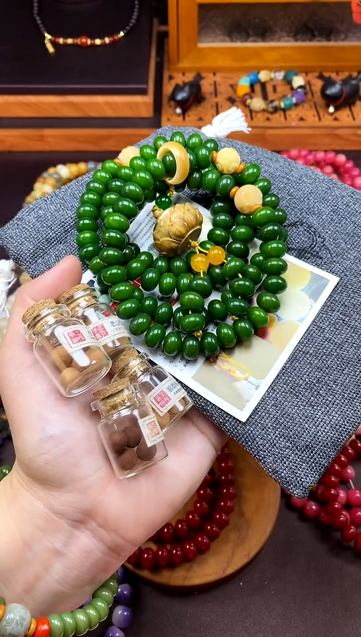 【闪购商品】白玉菩提手串绿菩提108多圈 香盒款+香丸