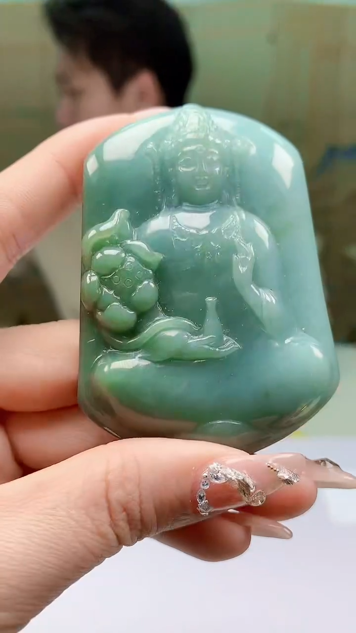 【闪购商品】定制翡翠未镶嵌1502ty-毛货挂件113