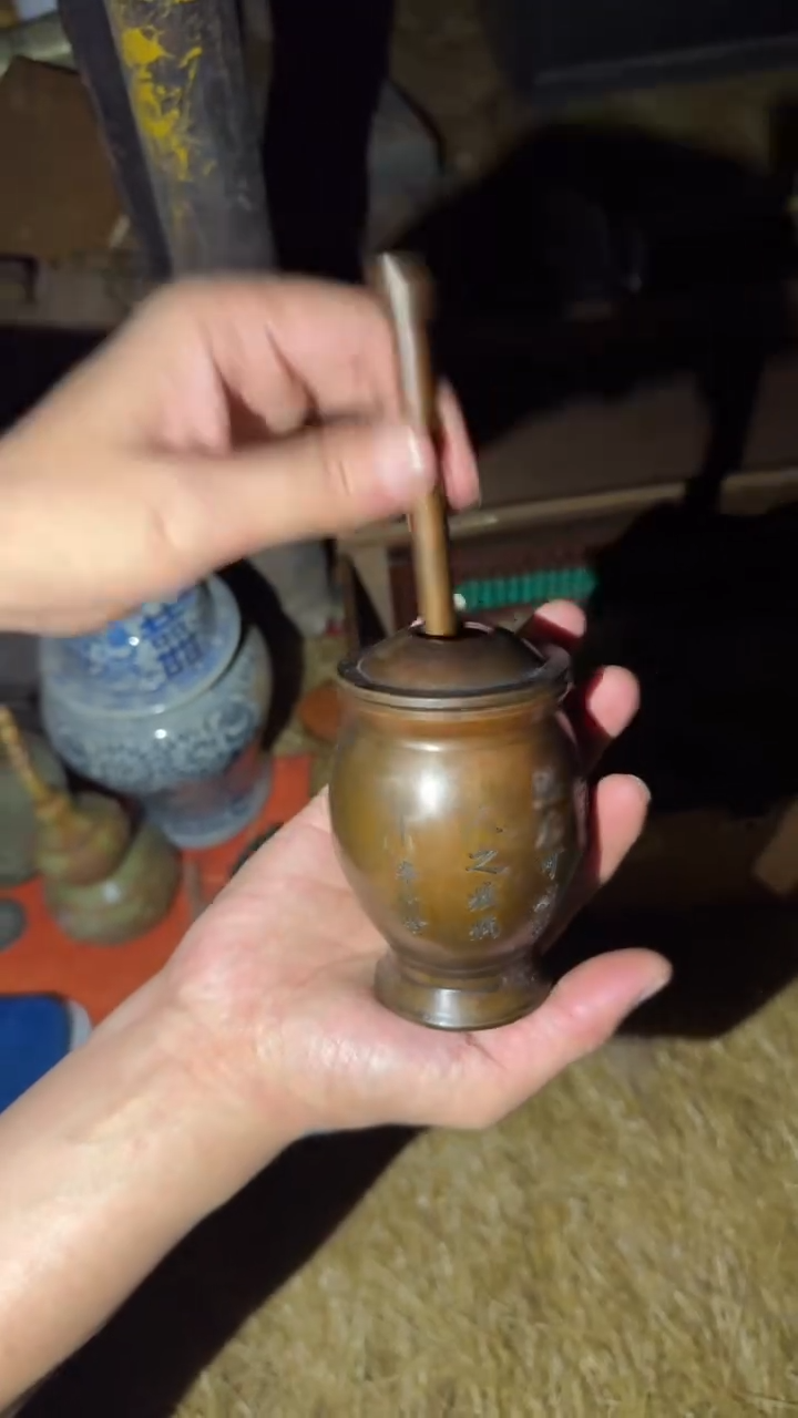 香榧木铜罐=====