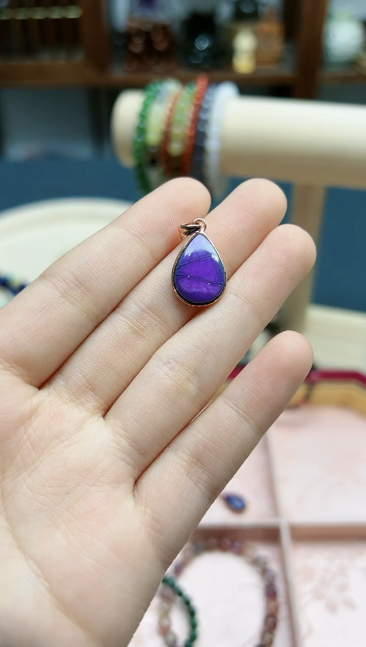 【闪购商品】苏纪石（舒俱来）吊坠银S925镶嵌舒俱来吊坠*1 XC赠链