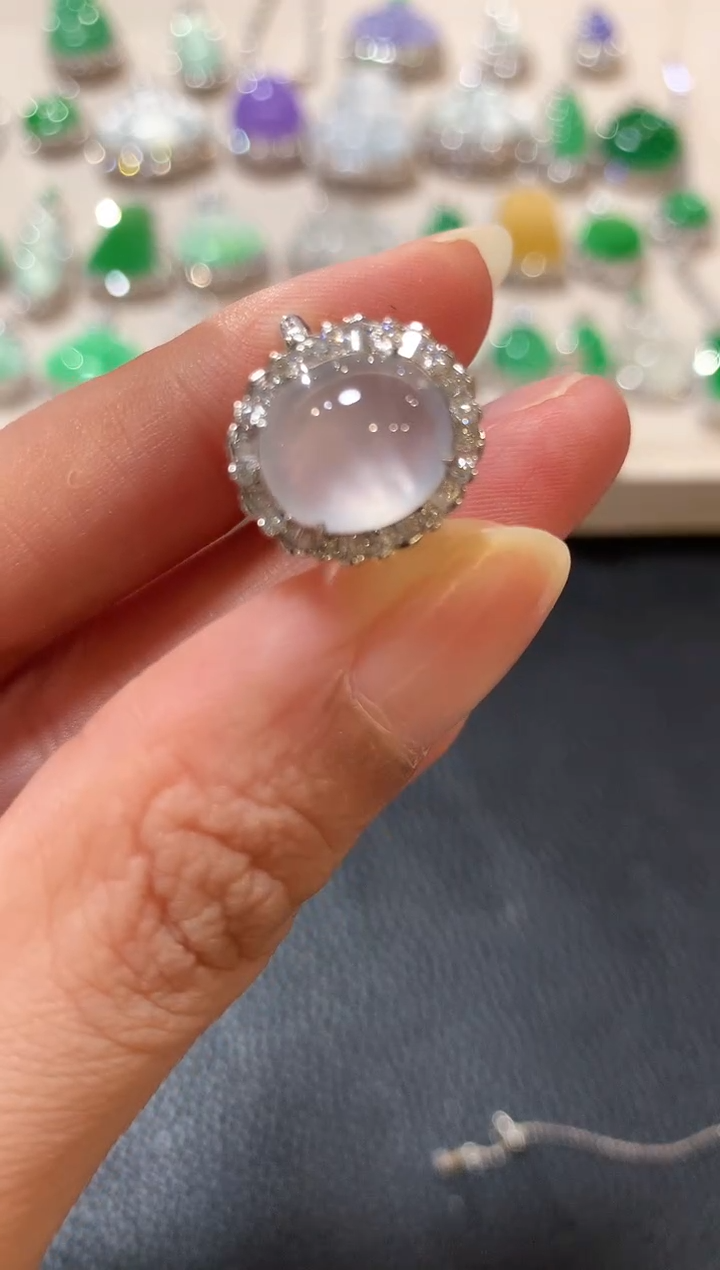 18K金镶嵌戒指翡翠z96  