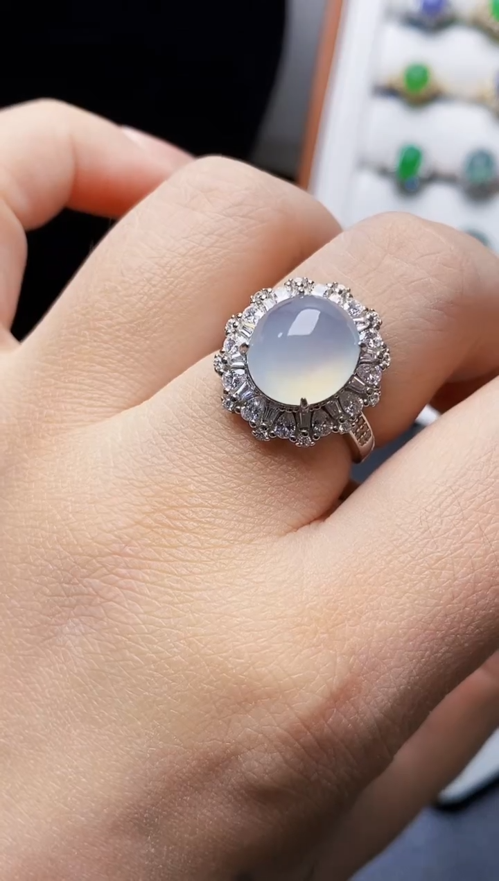 银S925镶嵌戒指翡翠2098