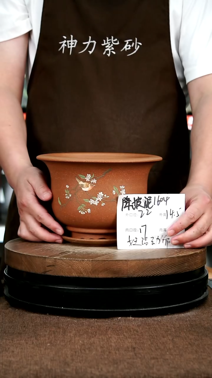 紫砂花盆花卉园艺1604+Z