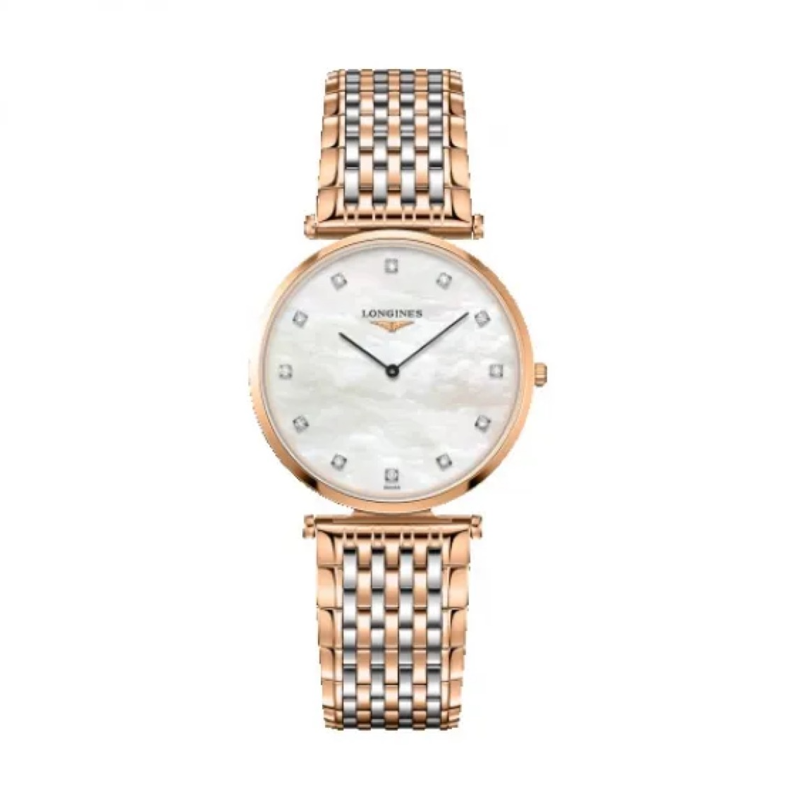 99新 Longines/浪琴 优雅/33m/新款珍珠贝母玫瑰金表/原13000全套