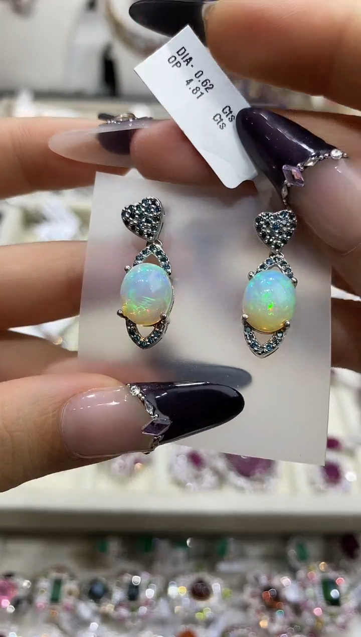 银S925镶嵌定制欧泊楚楚珠宝中古甄选不退换